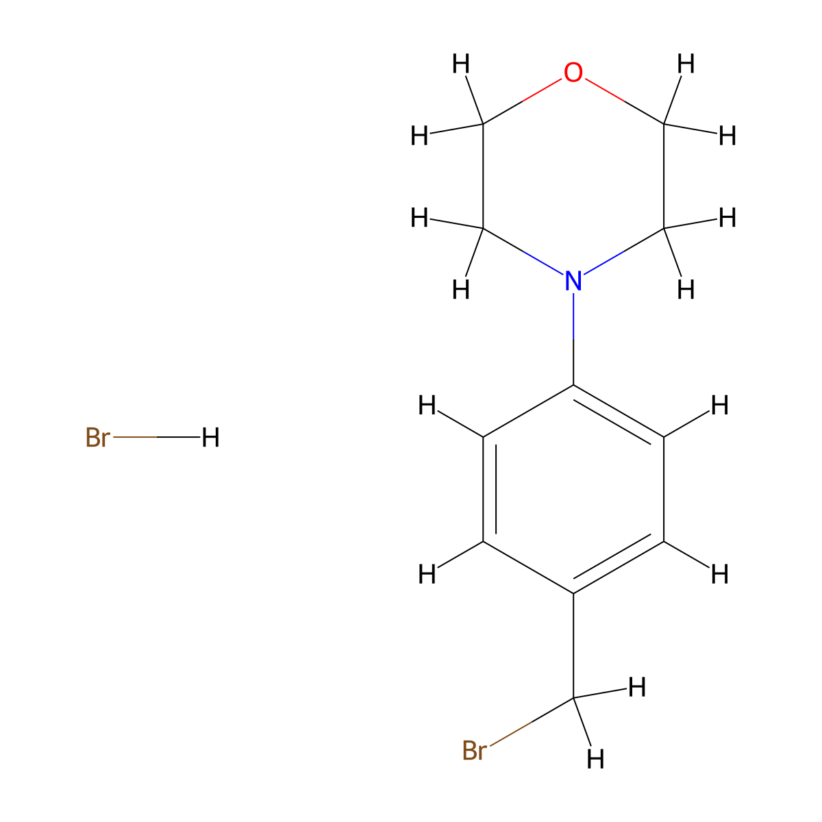 4-[4-(Bromomethyl)phenyl]morpholine hydrobromide molecular structure, CAS 2137573-54-5