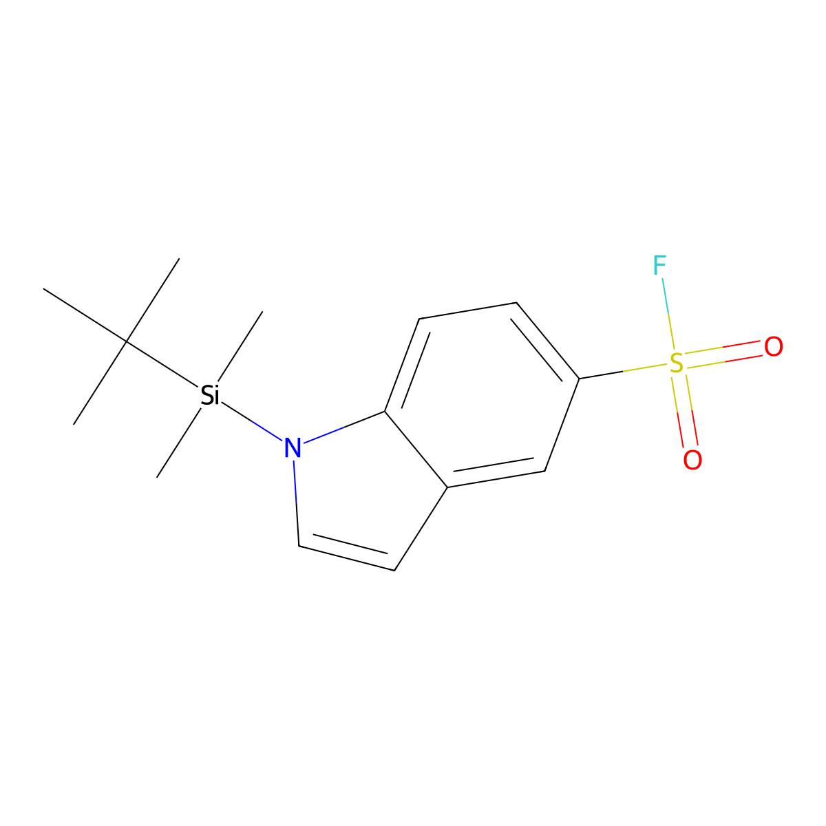 1-(tert-butyldimethylsilyl)-1H-indole-5-sulfonyl fluoride molecular structure, CAS 2137574-07-1