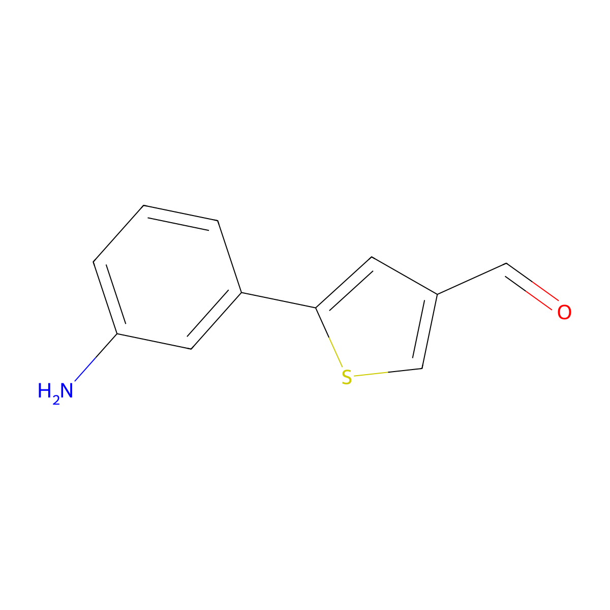 5-(3-Aminophenyl)thiophene-3-carbaldehyde molecular structure, CAS 2137574-09-3