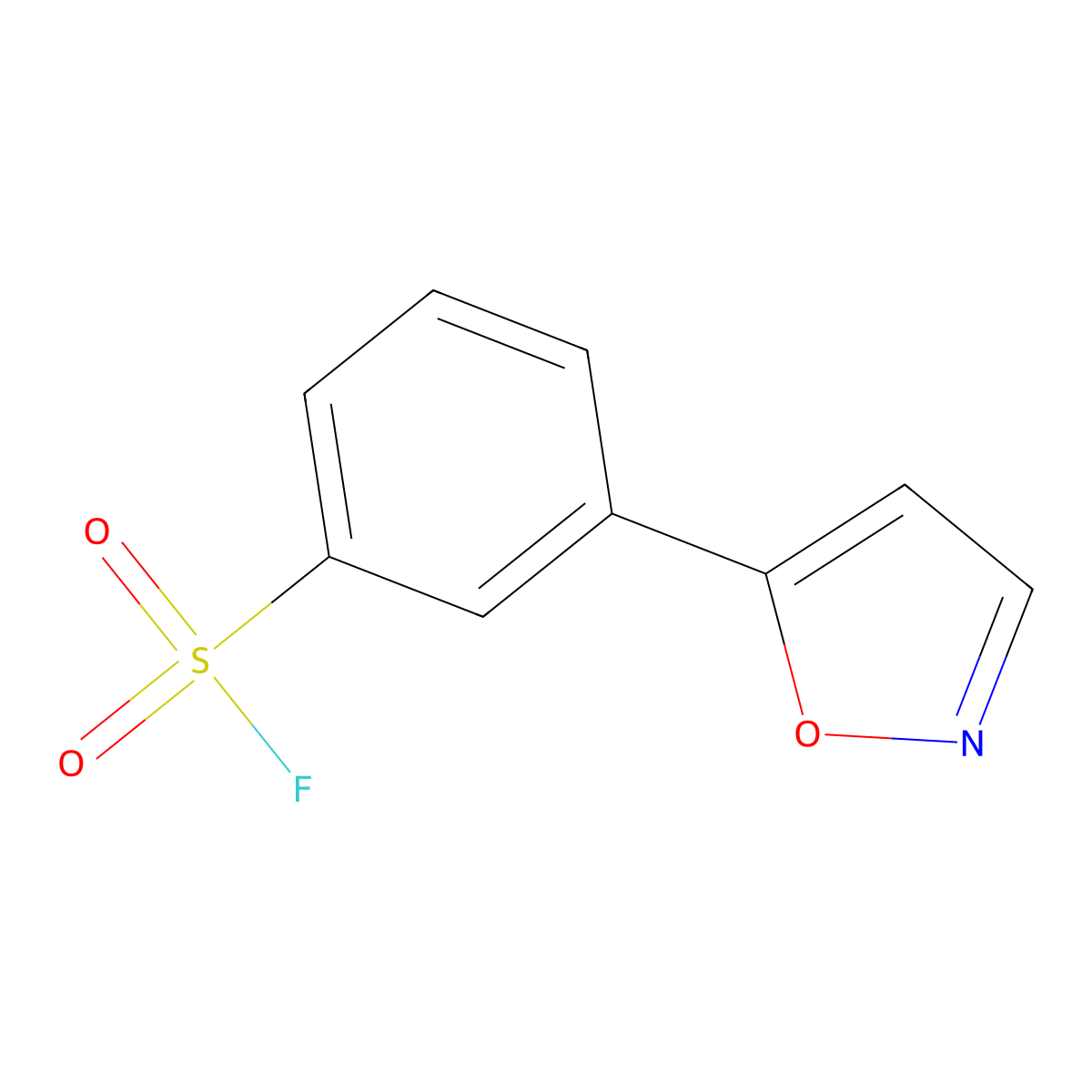 3-(1,2-Oxazol-5-yl)benzene-1-sulfonyl fluoride molecular structure, CAS 2137574-23-1