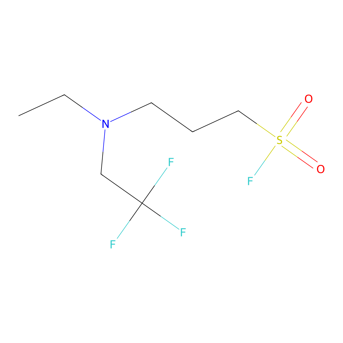 3-[Ethyl(2,2,2-trifluoroethyl)amino]propane-1-sulfonyl fluoride molecular structure, CAS 2137574-28-6