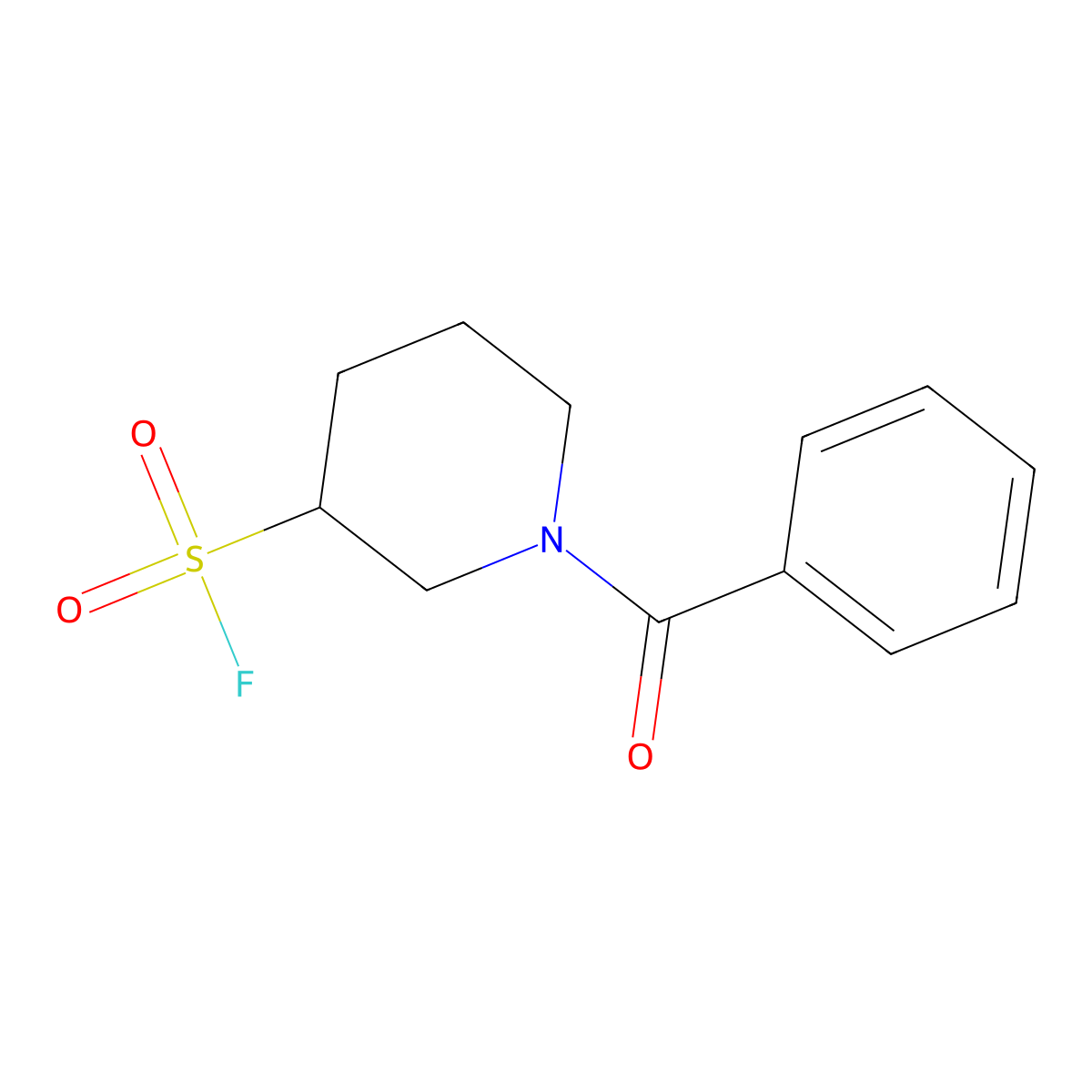 1-Benzoylpiperidine-3-sulfonyl fluoride molecular structure, CAS 2137574-33-3