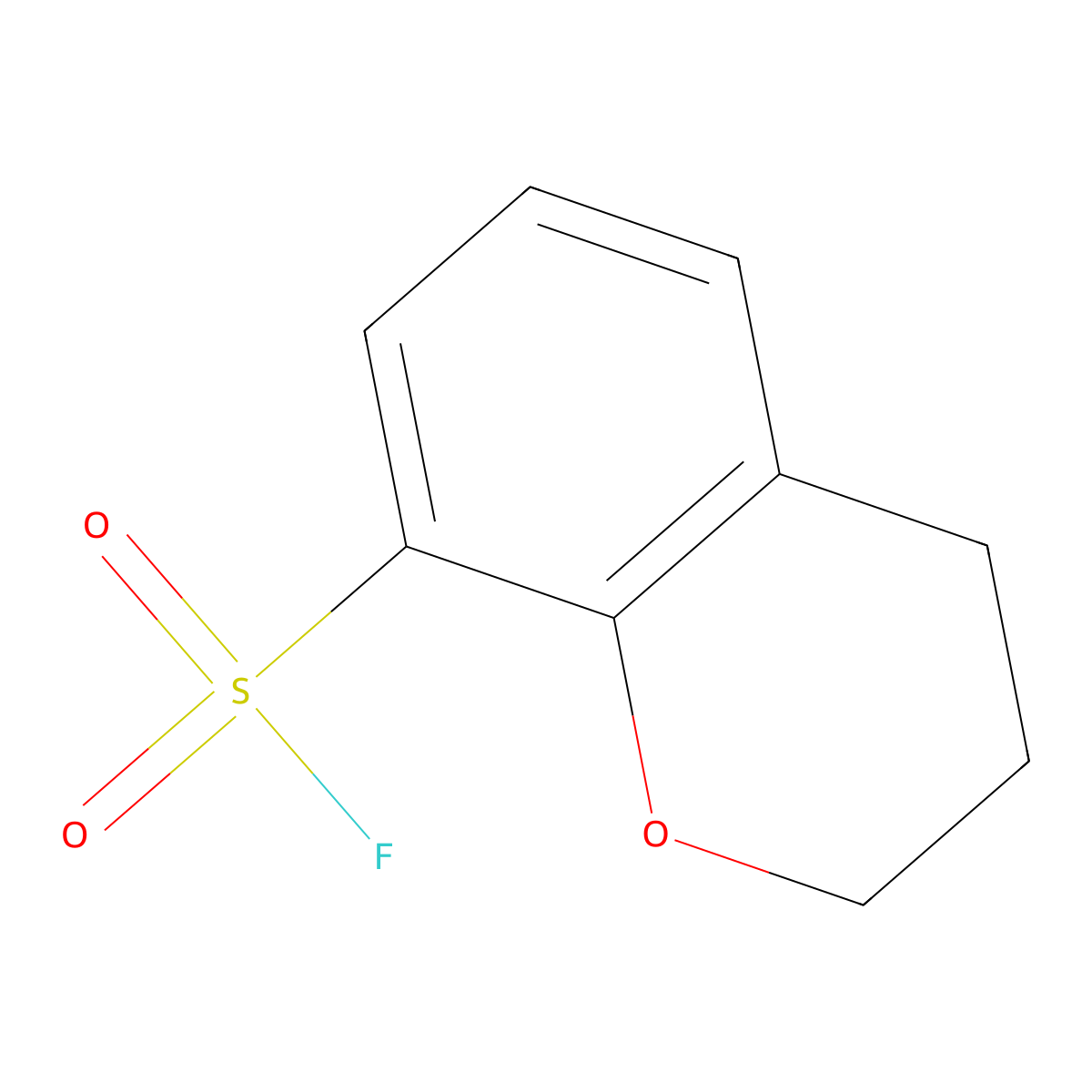 3,4-dihydro-2H-1-benzopyran-8-sulfonyl fluoride molecular structure, CAS 2137574-35-5
