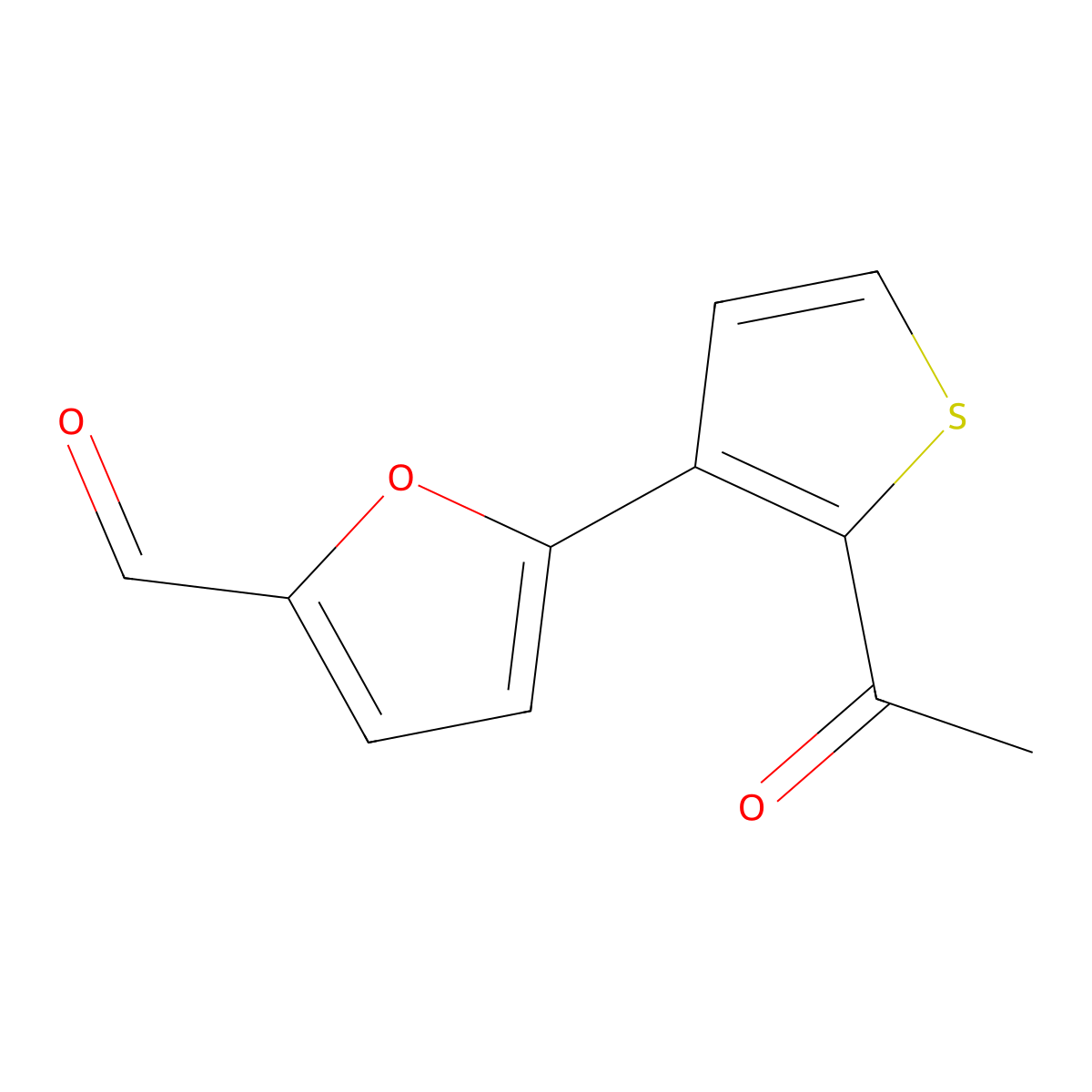 5-(2-Acetylthiophen-3-yl)furan-2-carbaldehyde molecular structure, CAS 2137574-43-5