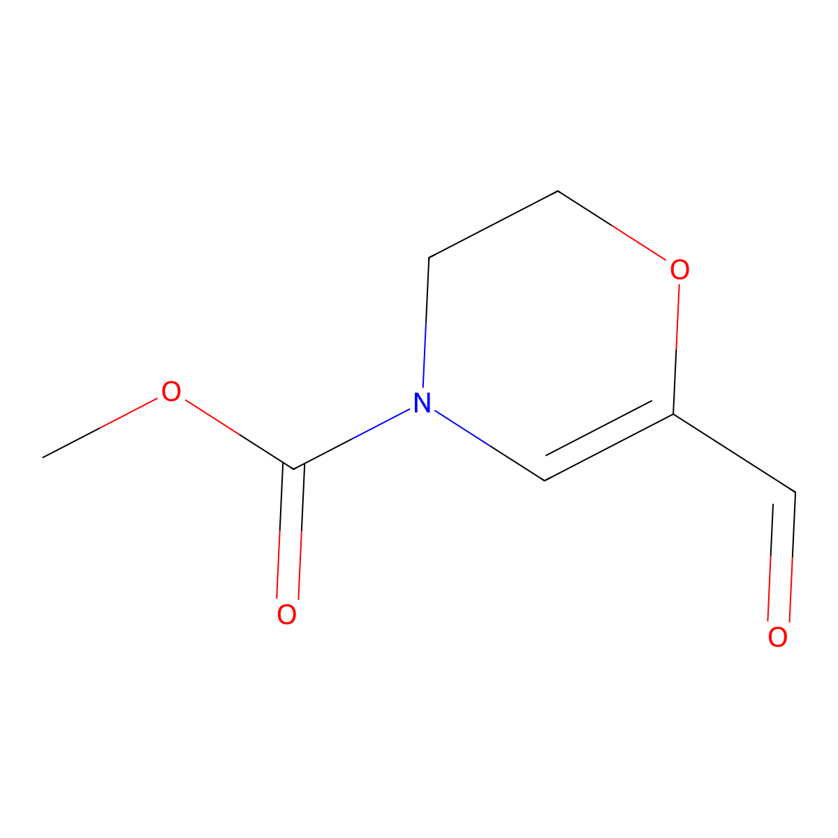 methyl 6-formyl-3,4-dihydro-2H-oxazine-4-carboxylate molecular structure, CAS 2137574-52-6