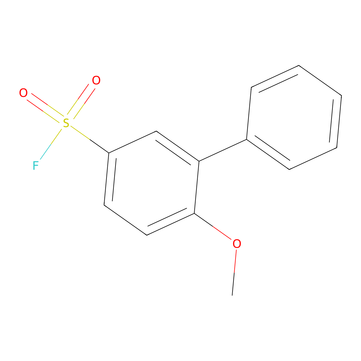 4-Methoxy-3-phenylbenzene-1-sulfonyl fluoride molecular structure, CAS 2137574-81-1