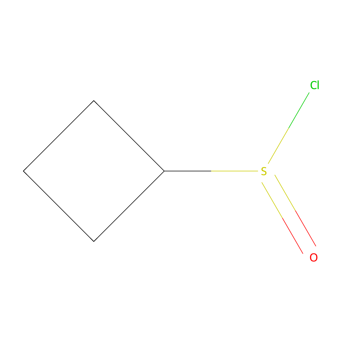 Cyclobutanesulfinyl chloride molecular structure, CAS 2137574-87-7