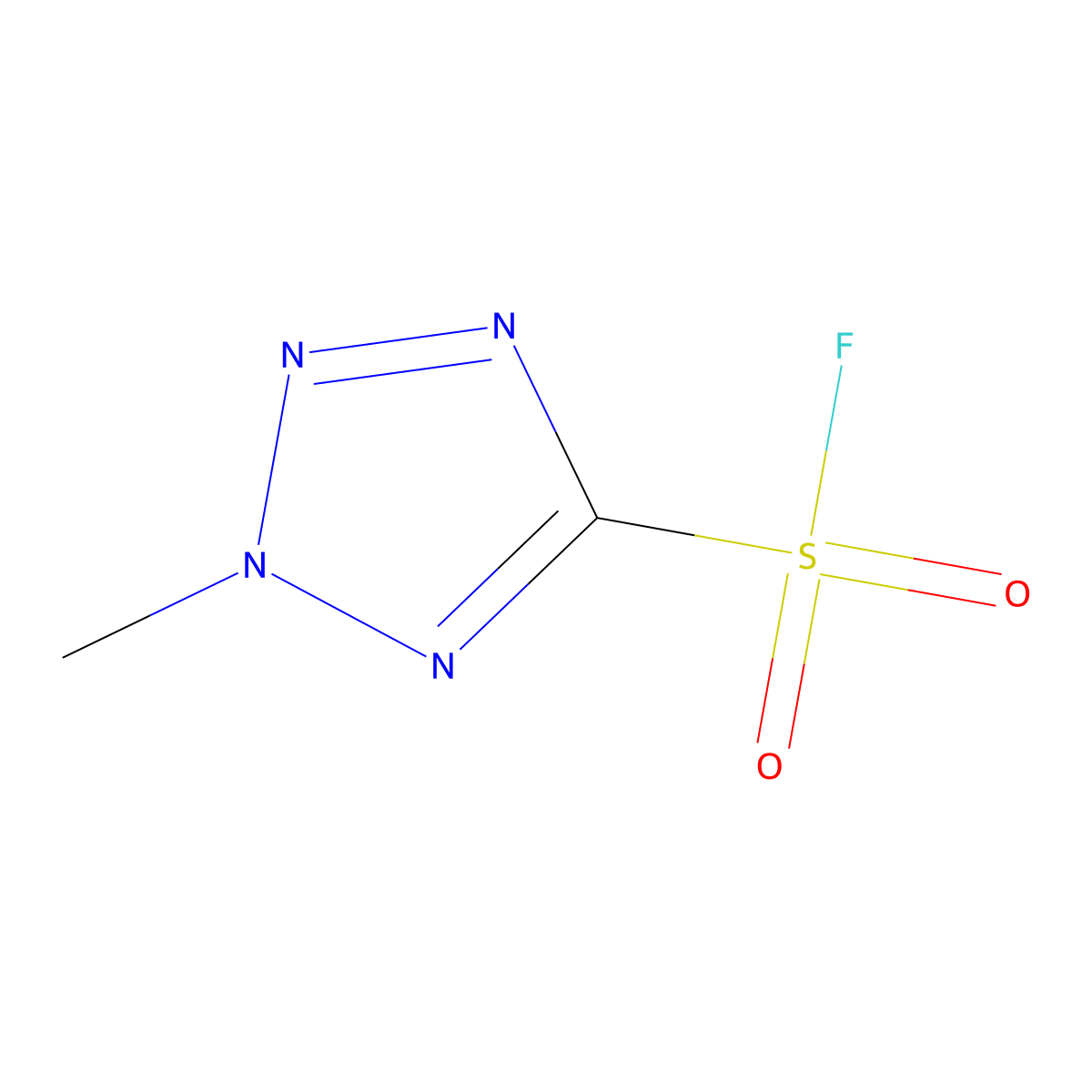 2-methyl-2H-1,2,3,4-tetrazole-5-sulfonyl fluoride molecular structure, CAS 2137575-68-7