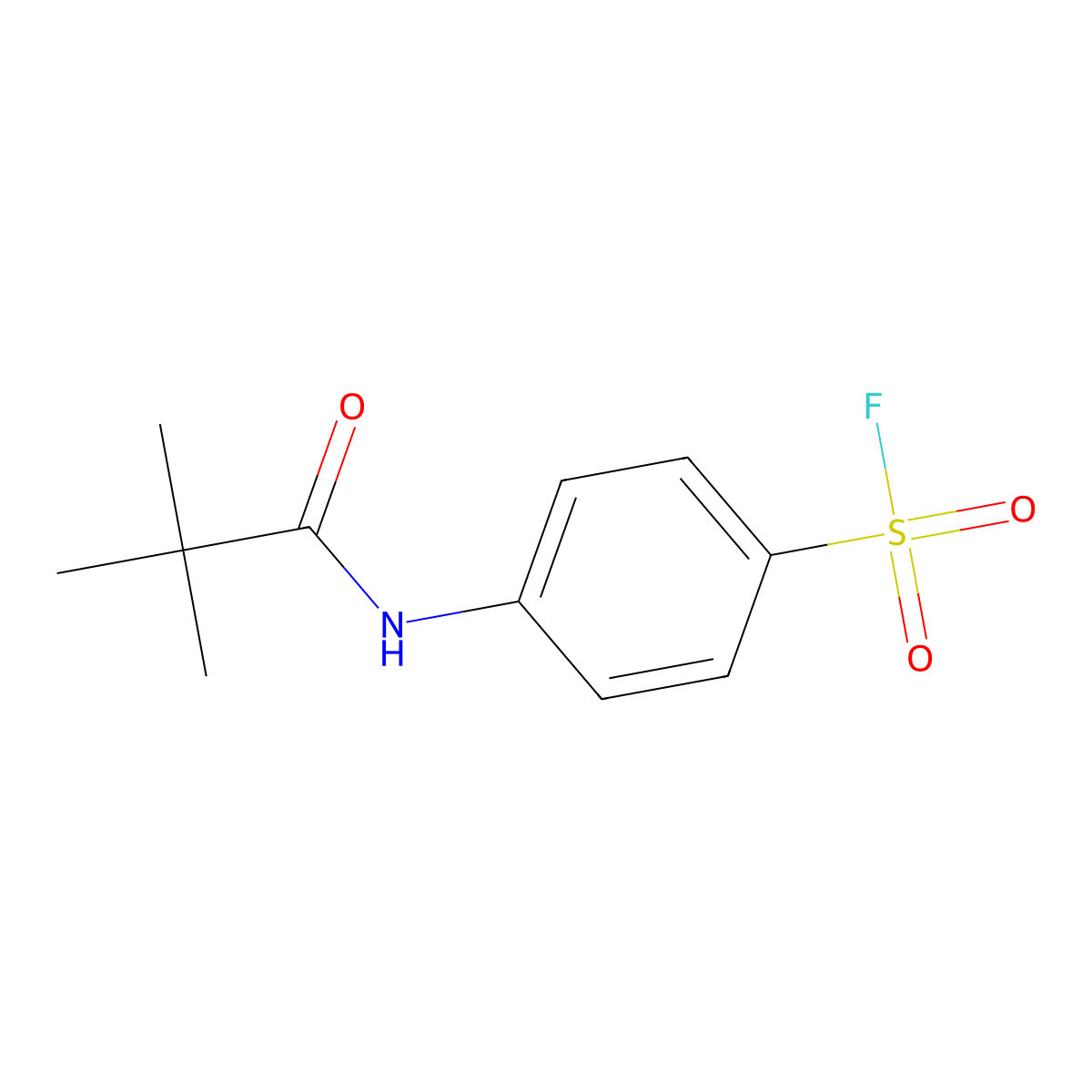 4-(2,2-Dimethylpropanamido)benzene-1-sulfonyl fluoride molecular structure, CAS 2137577-34-3