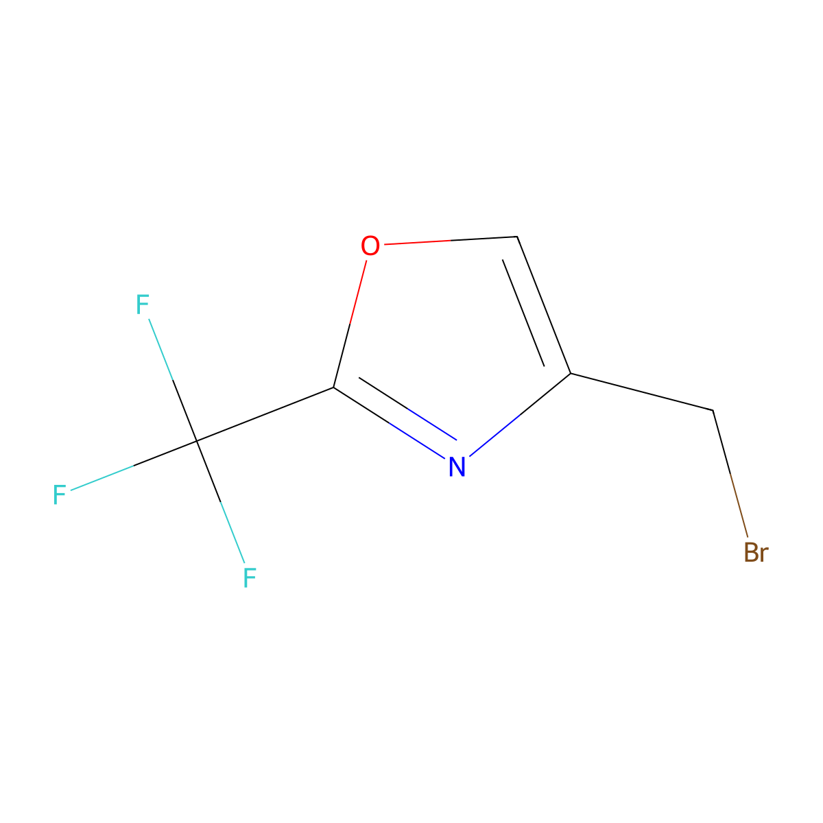 4-(Bromomethyl)-2-(trifluoromethyl)-1,3-oxazole molecular structure, CAS 2137577-55-8