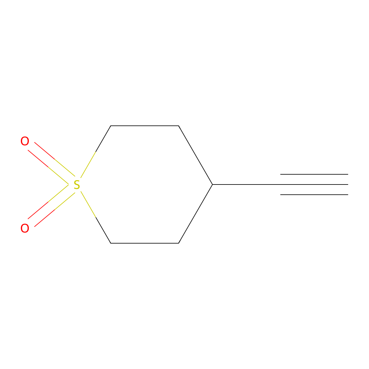 4-ethynyltetrahydro-2H-thiopyran 1,1-dioxide molecular structure, CAS 2137577-63-8