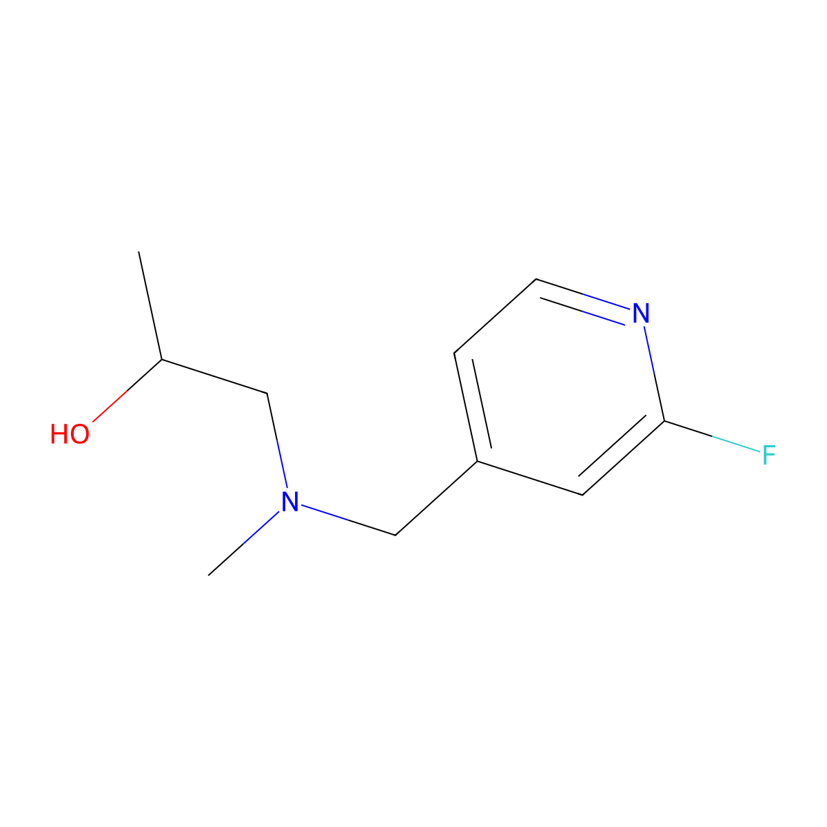 1-{[(2-Fluoropyridin-4-yl)methyl](methyl)amino}propan-2-ol molecular structure, CAS 2137577-79-6