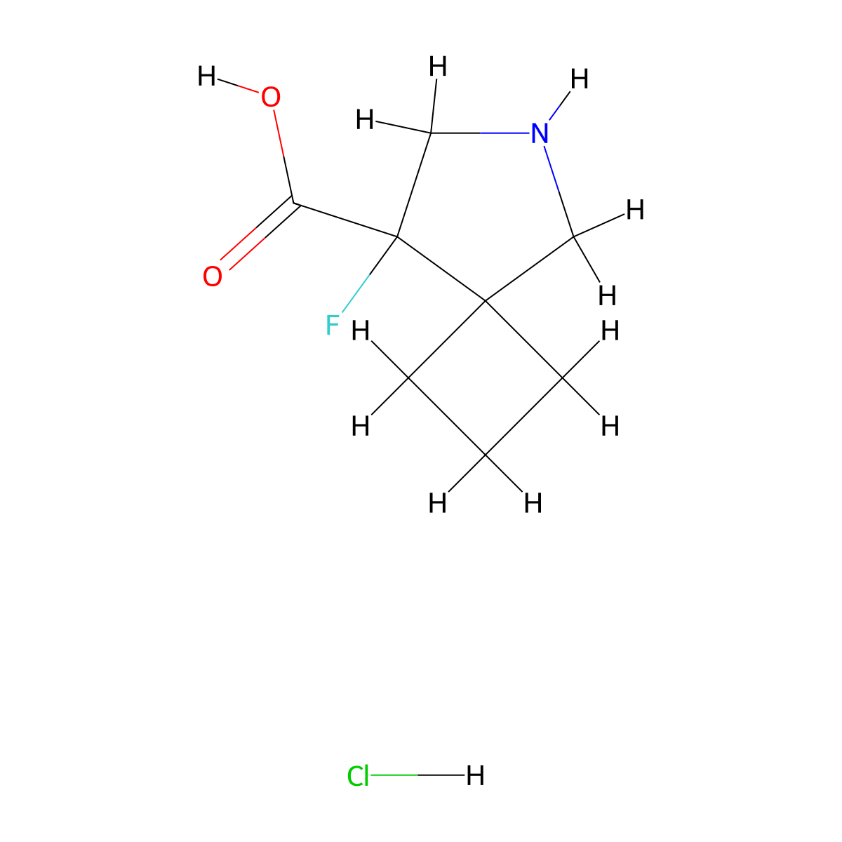 8-Fluoro-6-azaspiro[3.4]octane-8-carboxylic acid hydrochloride molecular structure, CAS 2137577-93-4