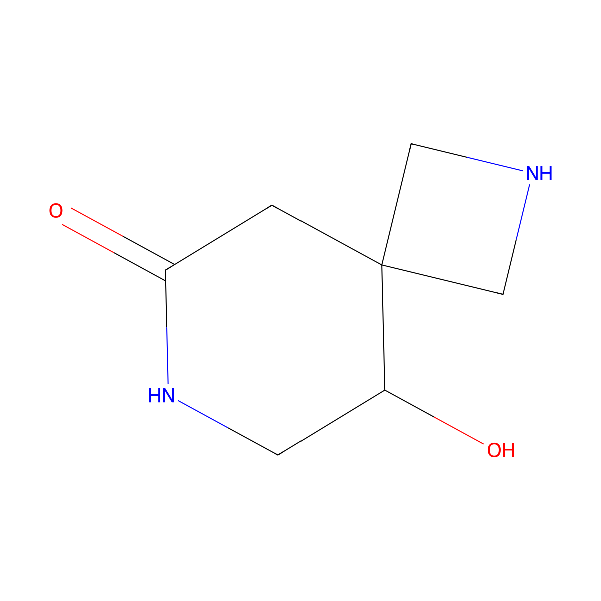 9-Hydroxy-2,7-diazaspiro[3.5]nonan-6-one molecular structure, CAS 2137578-32-4