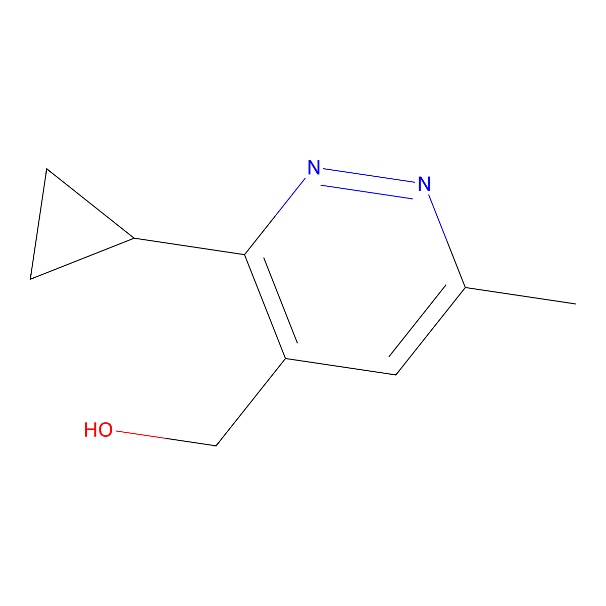 (3-Cyclopropyl-6-methylpyridazin-4-yl)methanol molecular structure, CAS 2137578-49-3