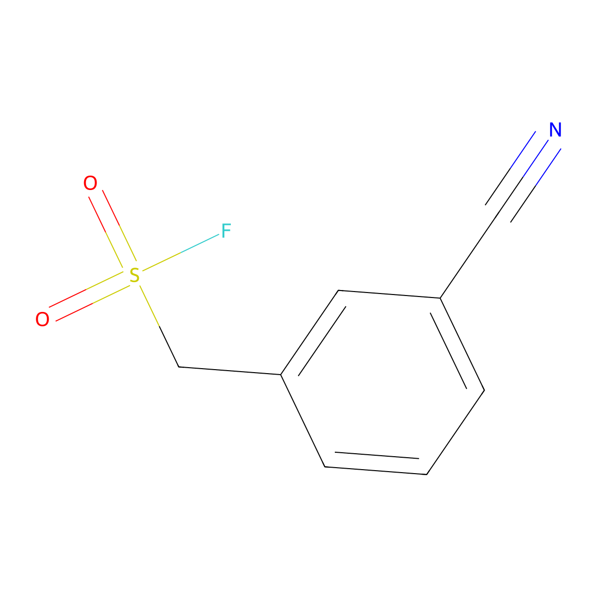 (3-Cyanophenyl)methanesulfonyl fluoride molecular structure, CAS 2137578-57-3