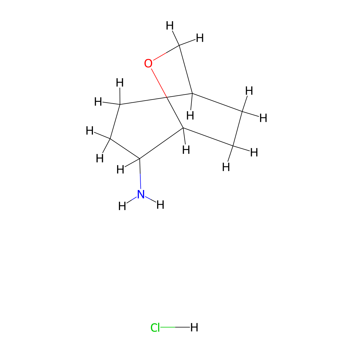 6-Oxabicyclo[3.2.2]nonan-4-amine hydrochloride molecular structure, CAS 2137578-63-1