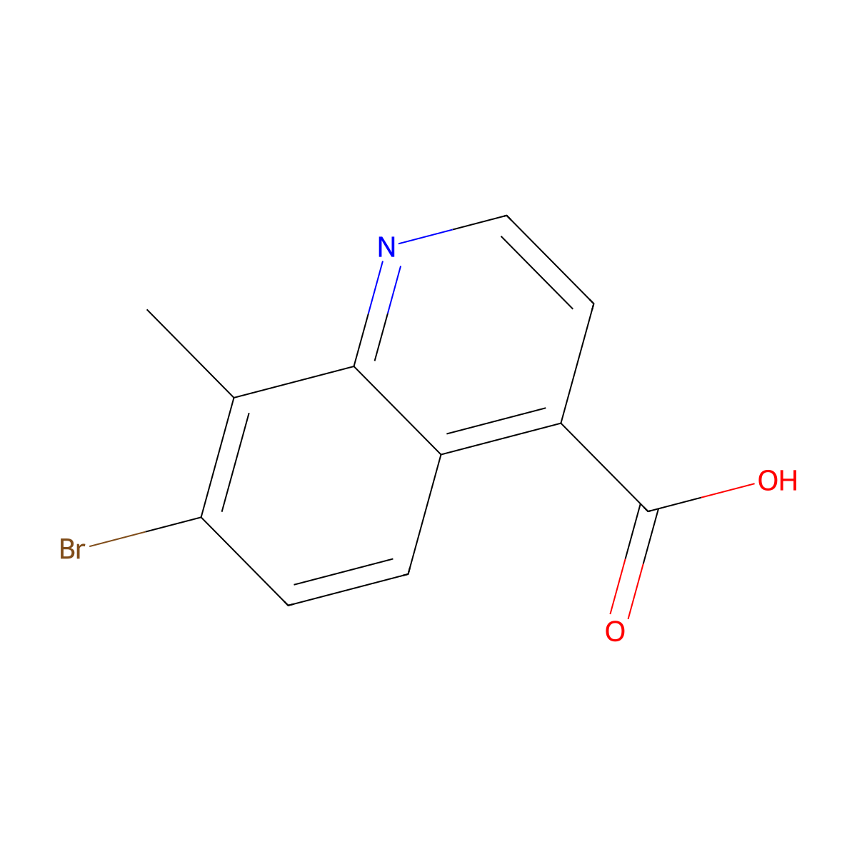 7-Bromo-8-methylquinoline-4-carboxylic acid molecular structure, CAS 2137578-83-5
