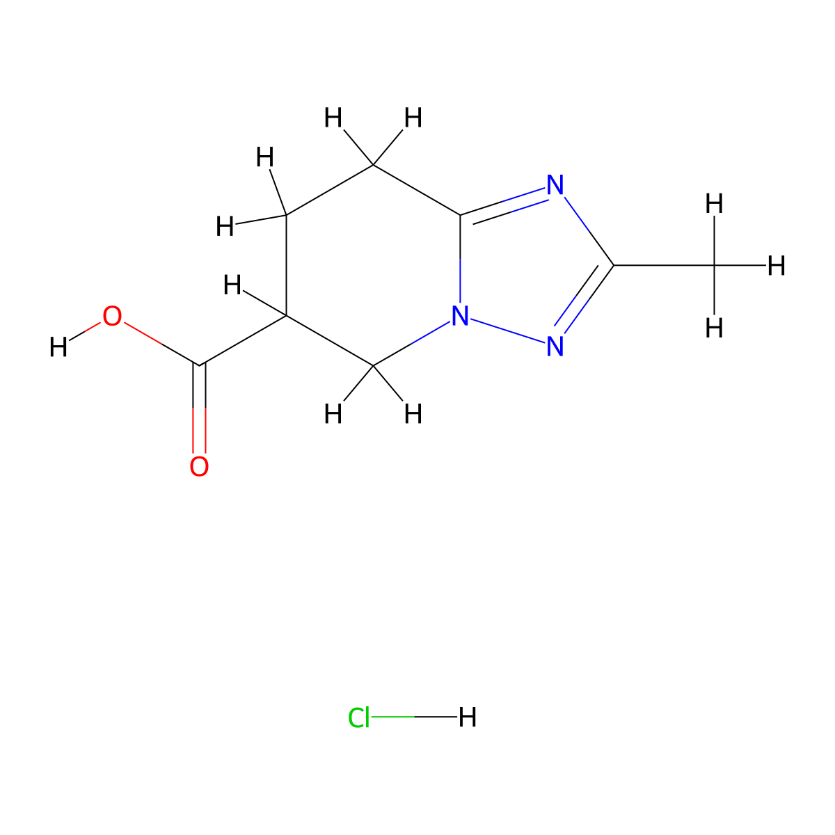 2-methyl-5H,6H,7H,8H-[1,2,4]triazolo[1,5-a]pyridine-6-carboxylic acid hydrochloride molecular structure, CAS 2137579-16-7