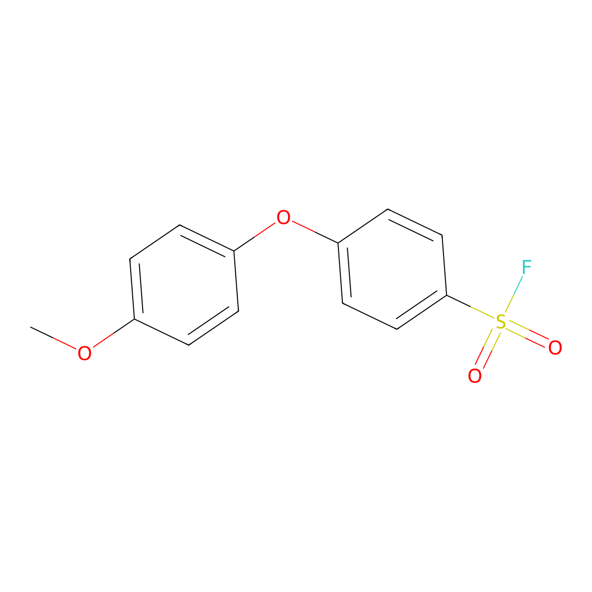 4-(4-Methoxyphenoxy)benzene-1-sulfonyl fluoride molecular structure, CAS 2137579-19-0