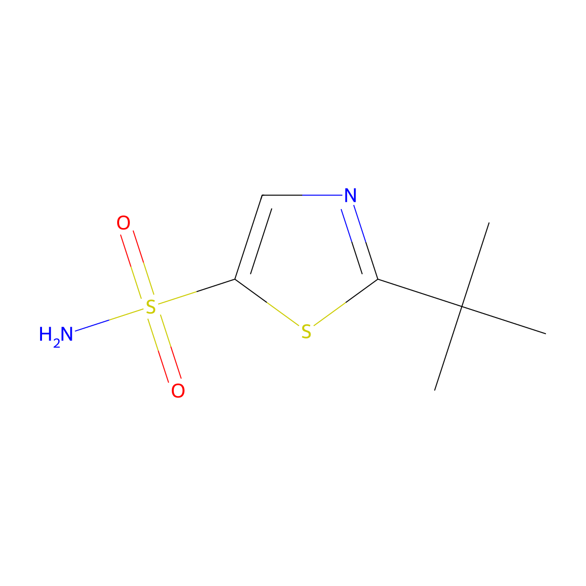 2-Tert-butyl-1,3-thiazole-5-sulfonamide molecular structure, CAS 2137579-73-6