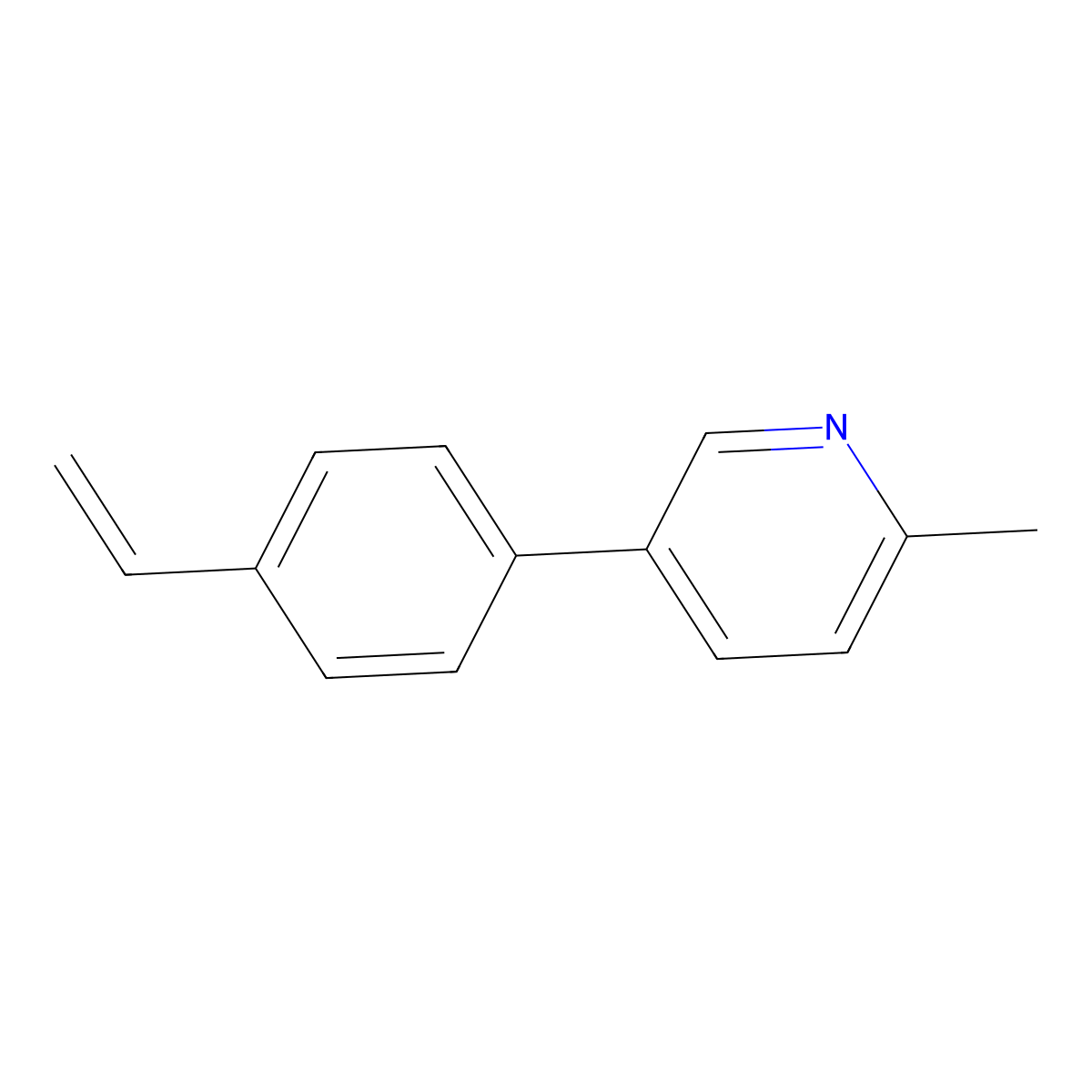 5-(4-Ethenylphenyl)-2-methylpyridine molecular structure, CAS 2137580-26-6