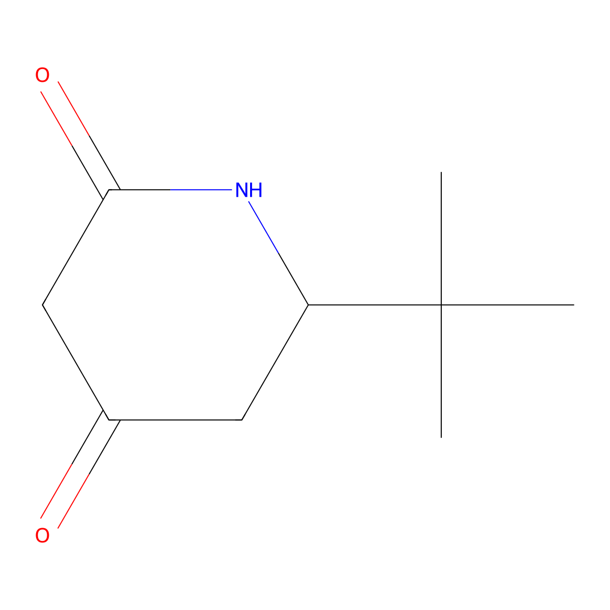 6-Tert-butylpiperidine-2,4-dione molecular structure, CAS 2137581-82-7