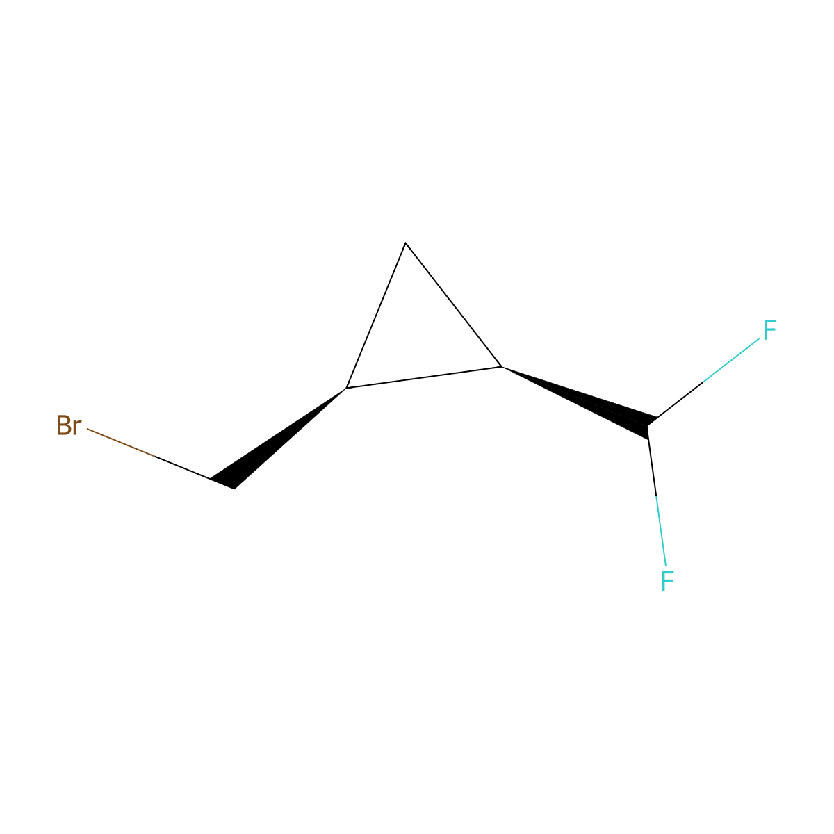 rac-(1R,2S)-1-(bromomethyl)-2-(difluoromethyl)cyclopropane molecular structure, CAS 2137582-13-7