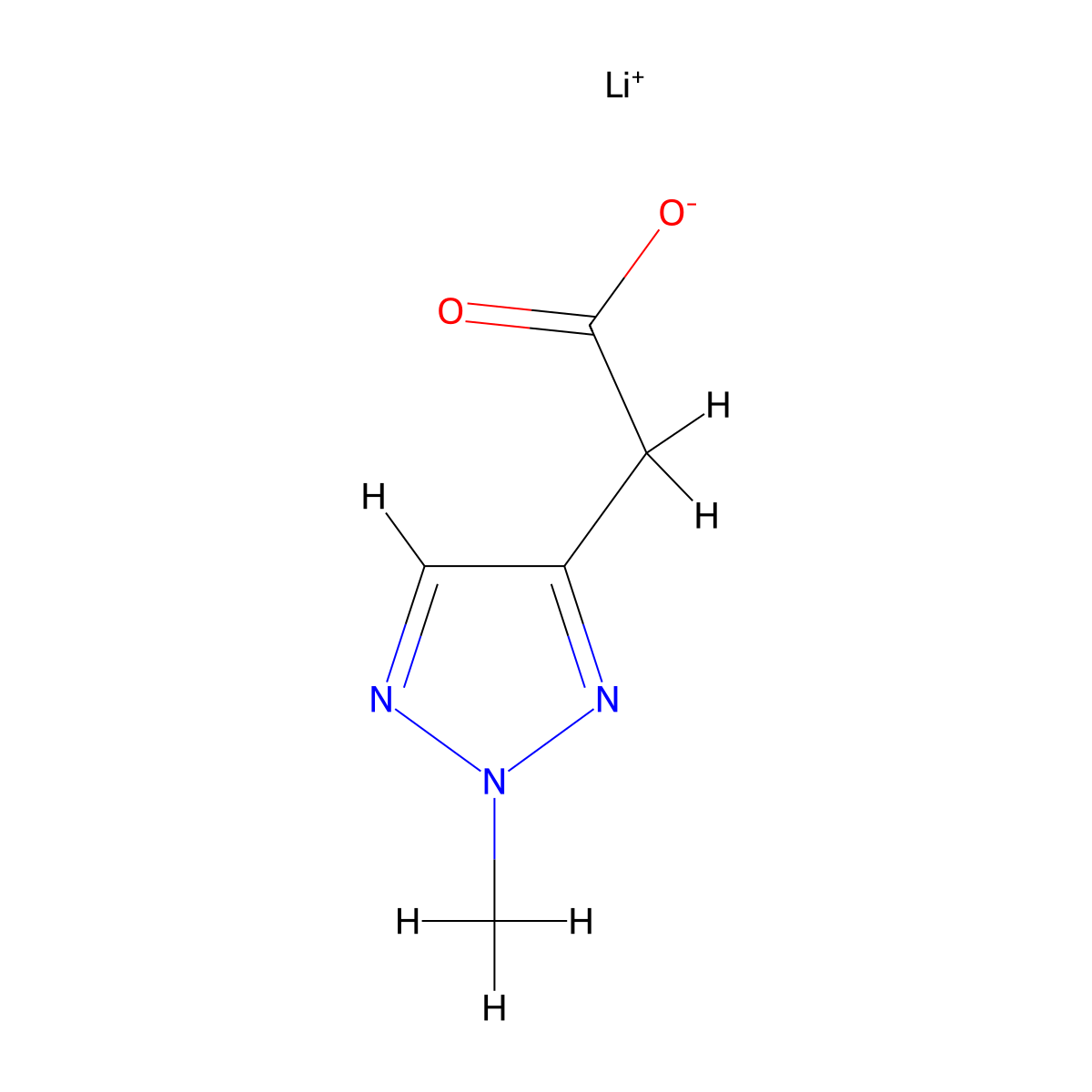 lithium 2-(2-methyl-2H-1,2,3-triazol-4-yl)acetate molecular structure, CAS 2137582-87-5