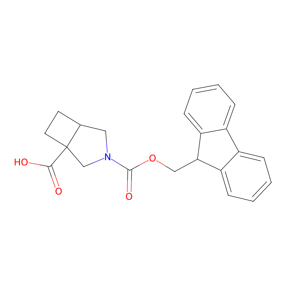 3-{[(9H-fluoren-9-yl)methoxy]carbonyl}-3-azabicyclo[3.2.0]heptane-1-carboxylic acid molecular structure, CAS 2137583-14-1