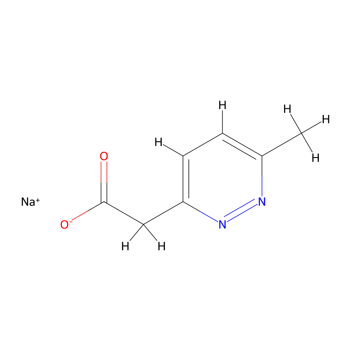 Sodium 2-(6-methylpyridazin-3-yl)acetate molecular structure, CAS 2137583-15-2