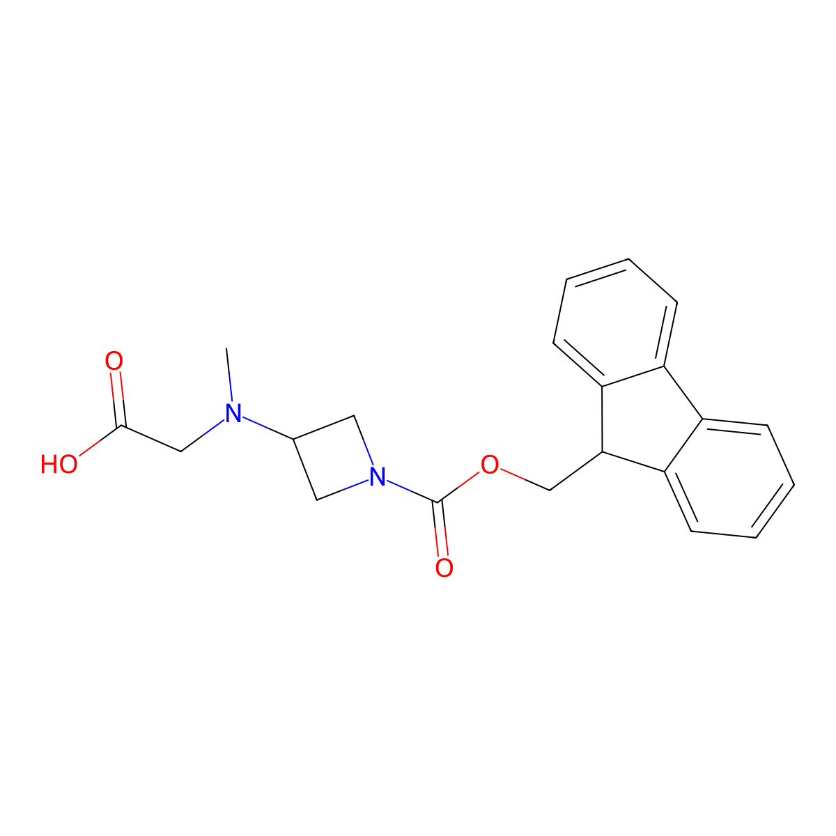 2-[(1-{[(9H-fluoren-9-yl)methoxy]carbonyl}azetidin-3-yl)(methyl)amino]acetic acid molecular structure, CAS 2137583-22-1