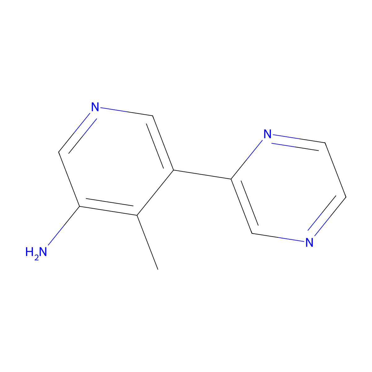4-Methyl-5-(pyrazin-2-yl)pyridin-3-amine molecular structure, CAS 2137583-69-6