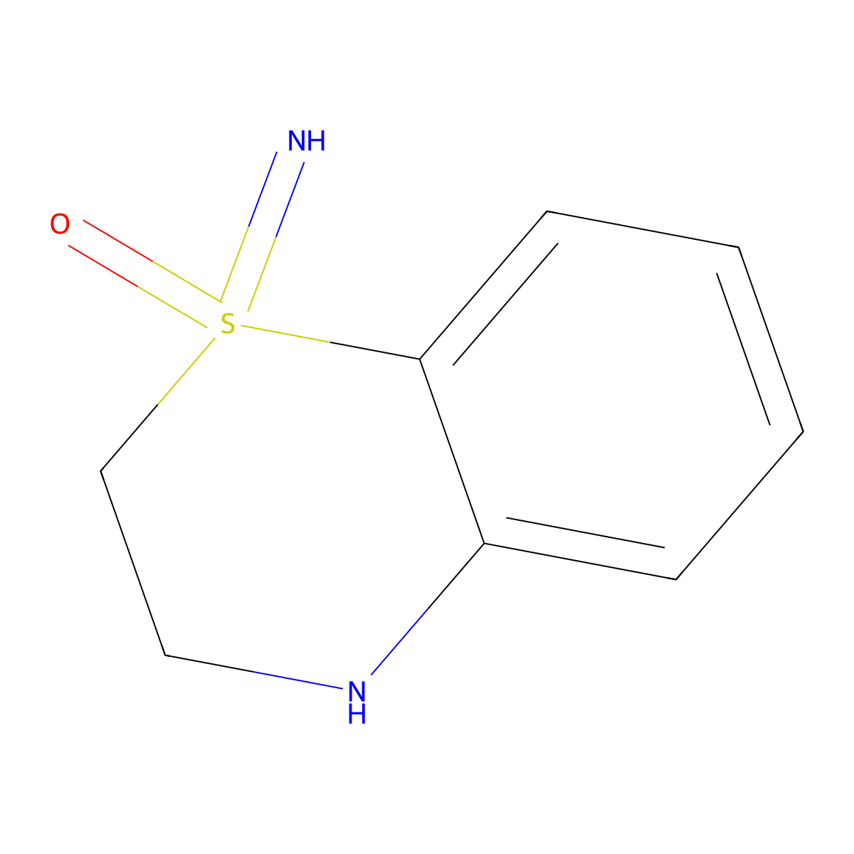 1-imino-3,4-dihydro-2H-1lambda6,4-benzothiazin-1-one molecular structure, CAS 2137584-70-2