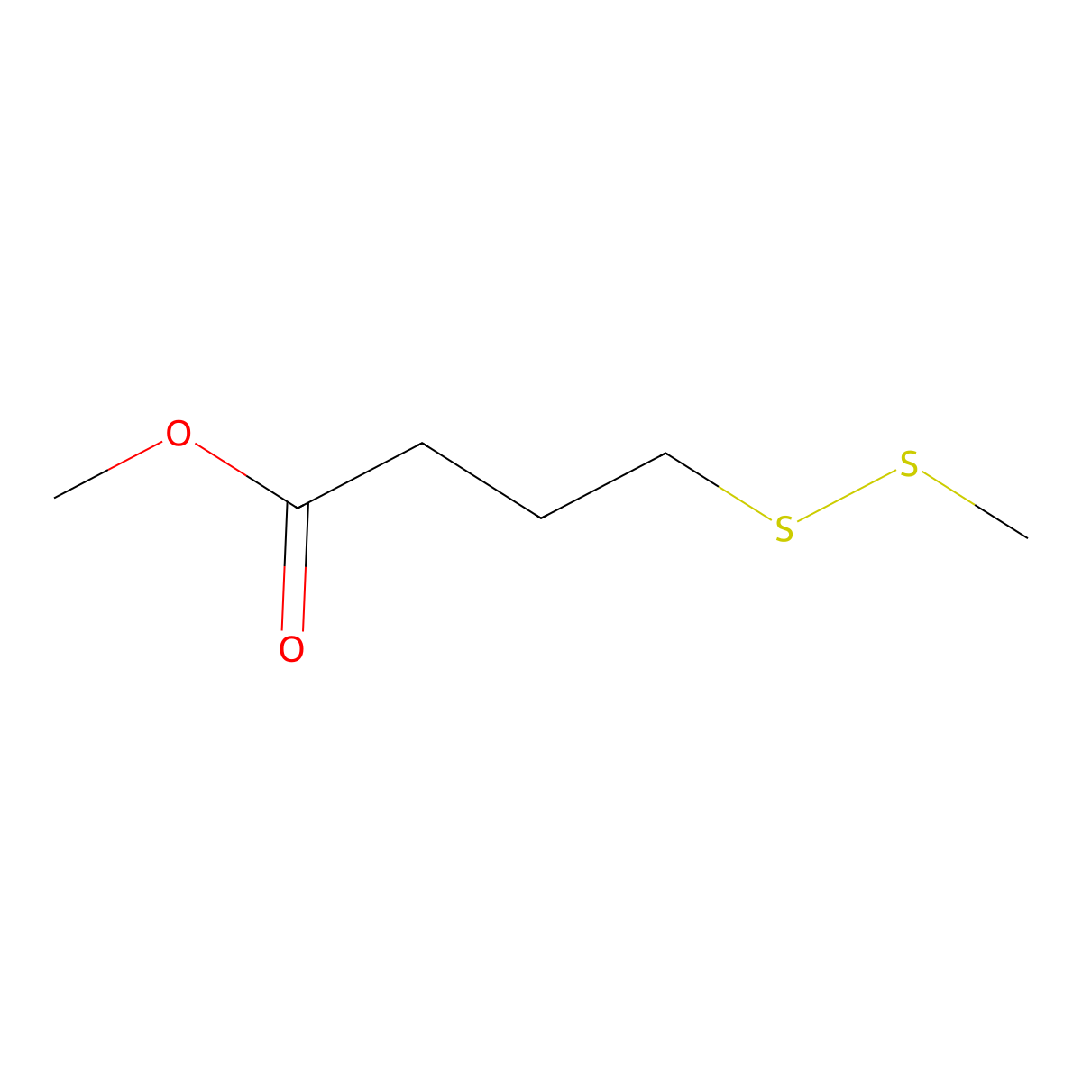 Methyl 4-(methyldisulfanyl)butanoate molecular structure, CAS 2137584-82-6
