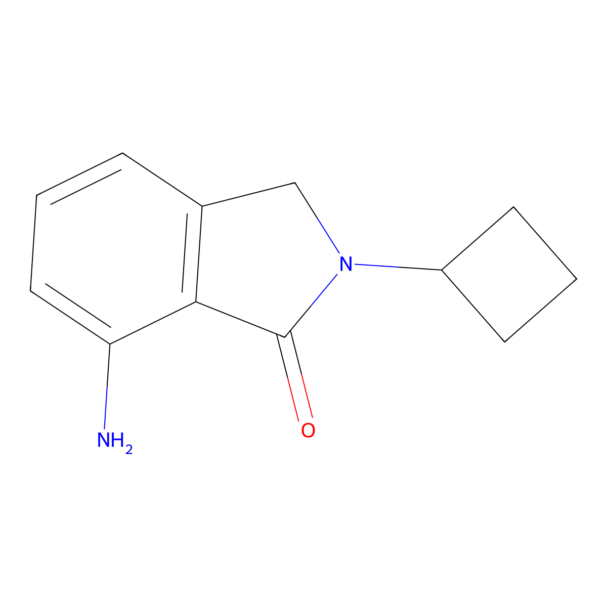 7-amino-2-cyclobutyl-2,3-dihydro-1H-isoindol-1-one molecular structure, CAS 2137586-32-2