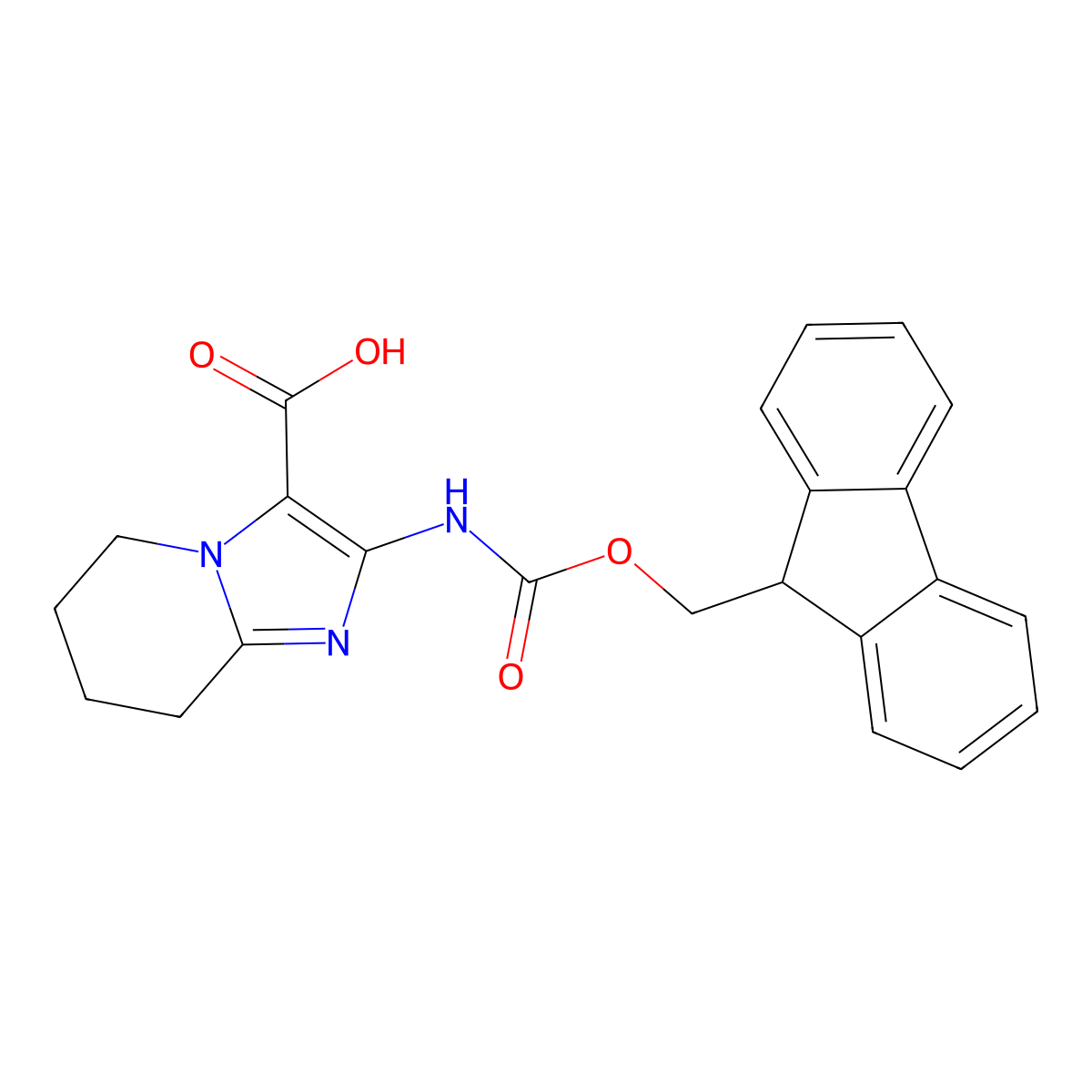 2-({[(9H-fluoren-9-yl)methoxy]carbonyl}amino)-5H,6H,7H,8H-imidazo[1,2-a]pyridine-3-carboxylic acid molecular structure, CAS 2137588-45-3