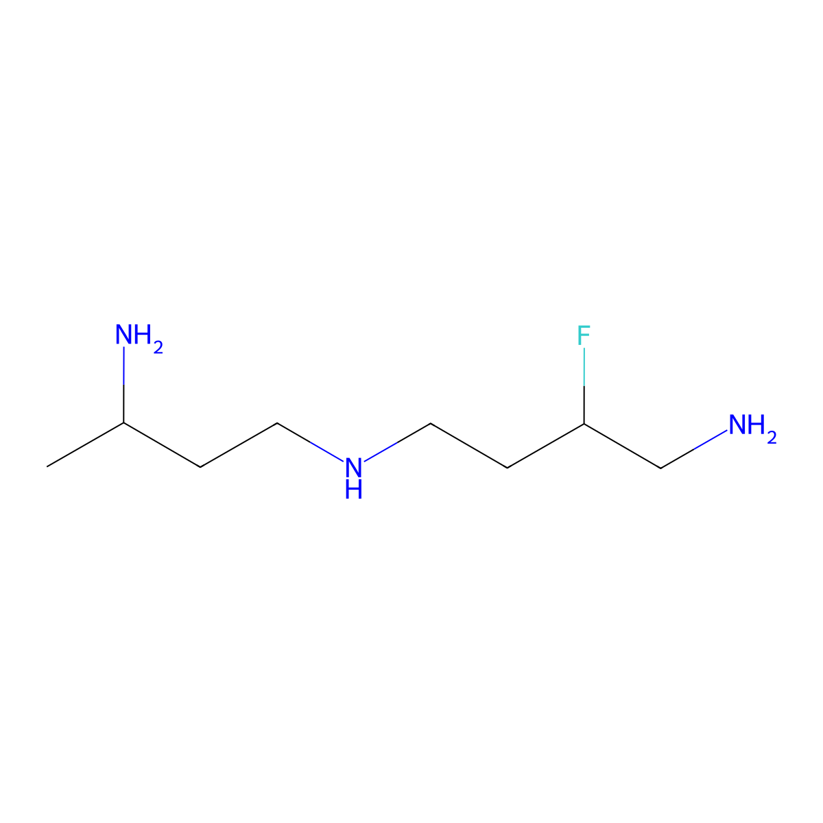 (4-Amino-3-fluorobutyl)(3-aminobutyl)amine molecular structure, CAS 2137589-97-8