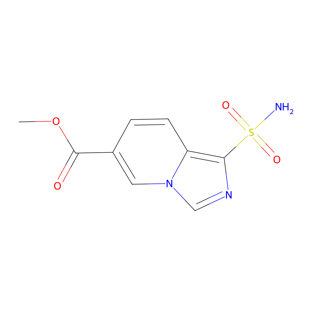 Methyl 1-sulfamoylimidazo[1,5-a]pyridine-6-carboxylate molecular structure, CAS 2137590-01-1