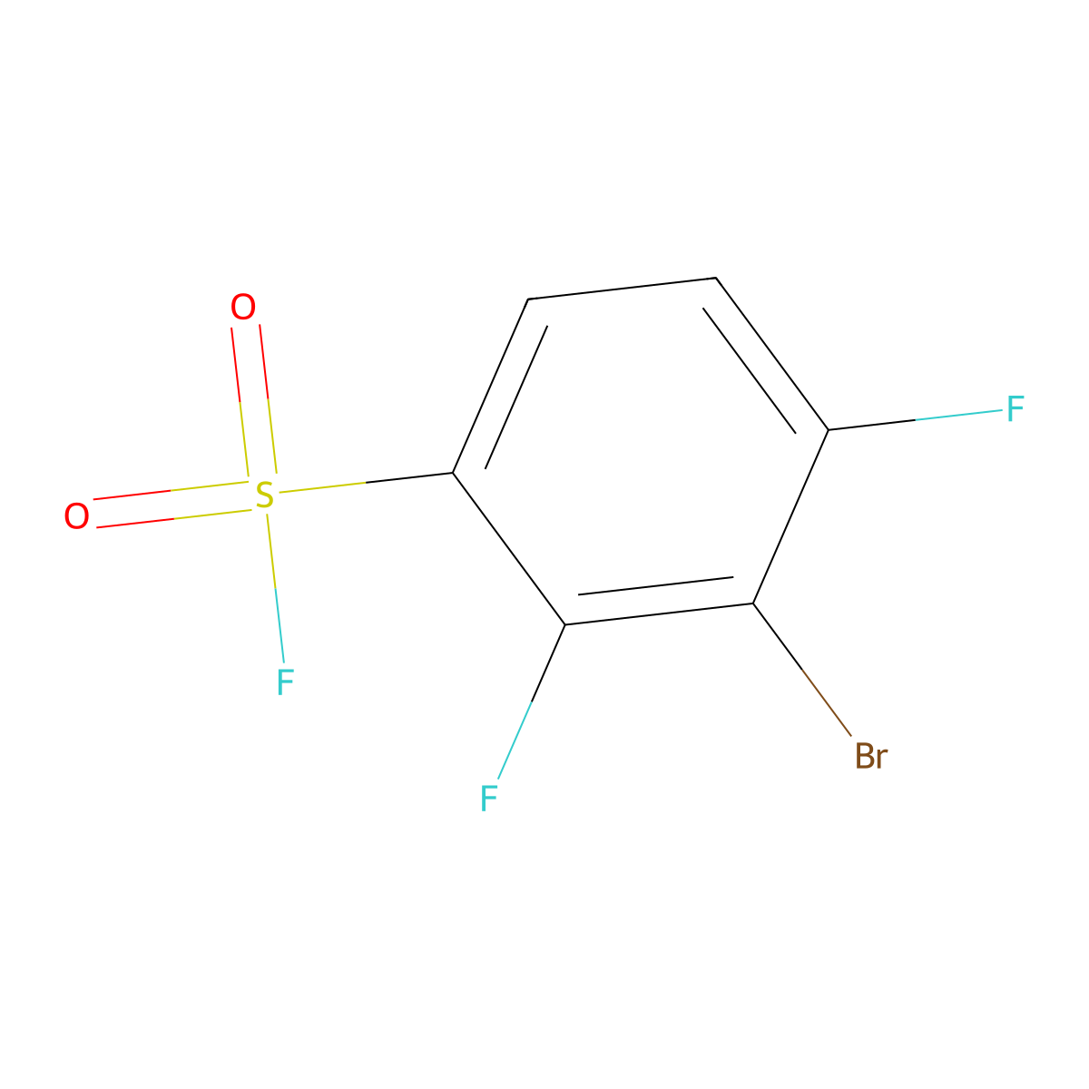 3-Bromo-2,4-difluorobenzene-1-sulfonyl fluoride molecular structure, CAS 2137590-11-3