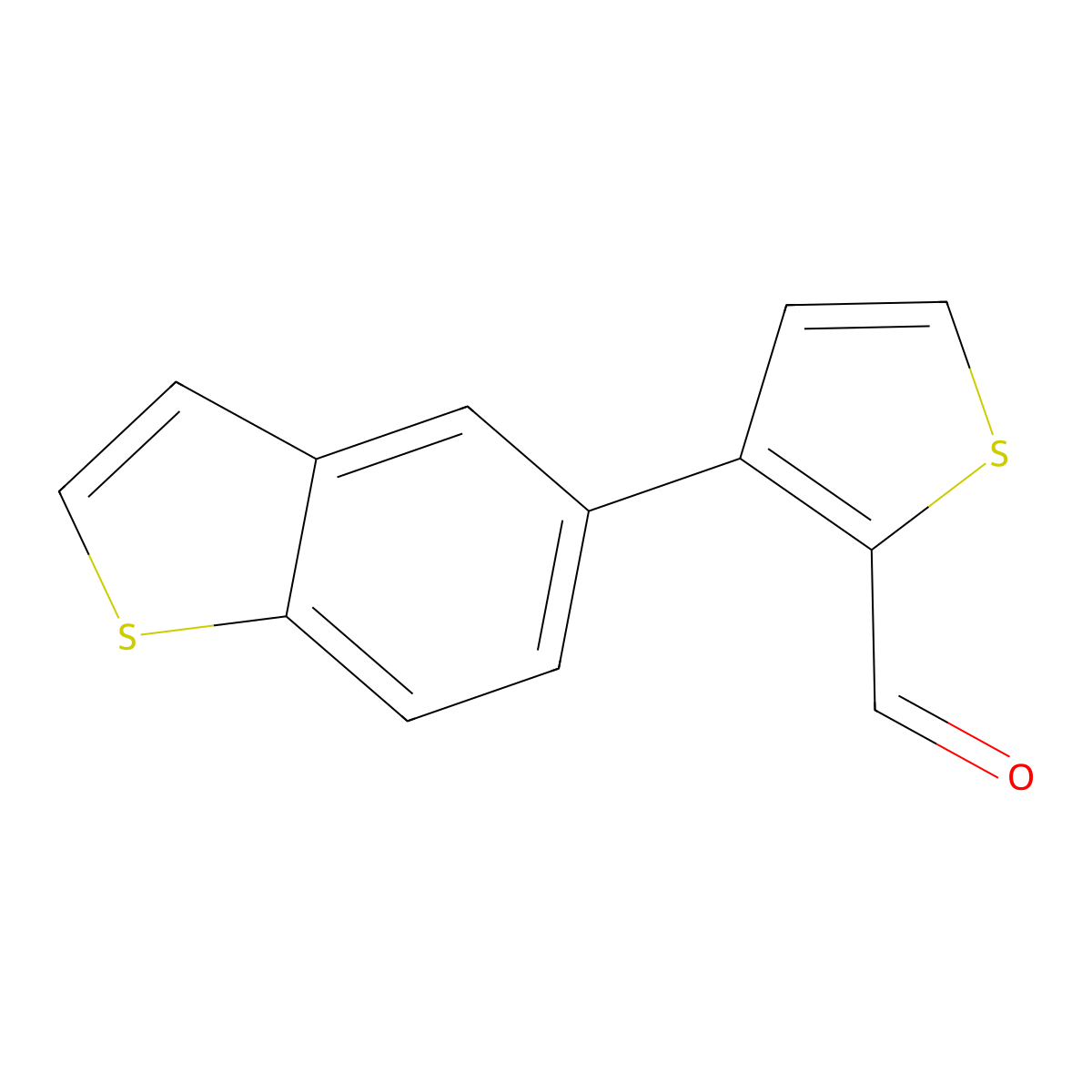 3-(1-Benzothiophen-5-yl)thiophene-2-carbaldehyde molecular structure, CAS 2137590-61-3