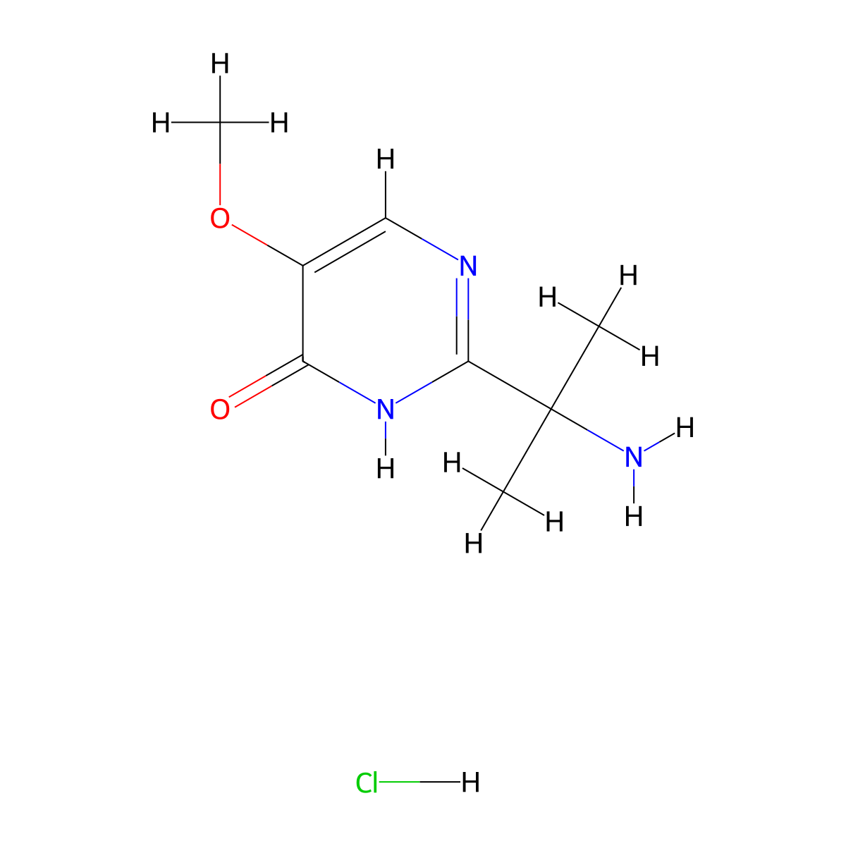 2-(2-Aminopropan-2-yl)-5-methoxy-3,4-dihydropyrimidin-4-one hydrochloride molecular structure, CAS 2137590-74-8