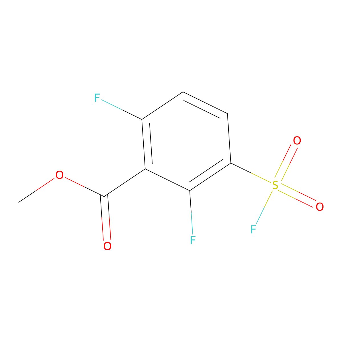 Methyl 2,6-difluoro-3-(fluorosulfonyl)benzoate molecular structure, CAS 2137591-13-8