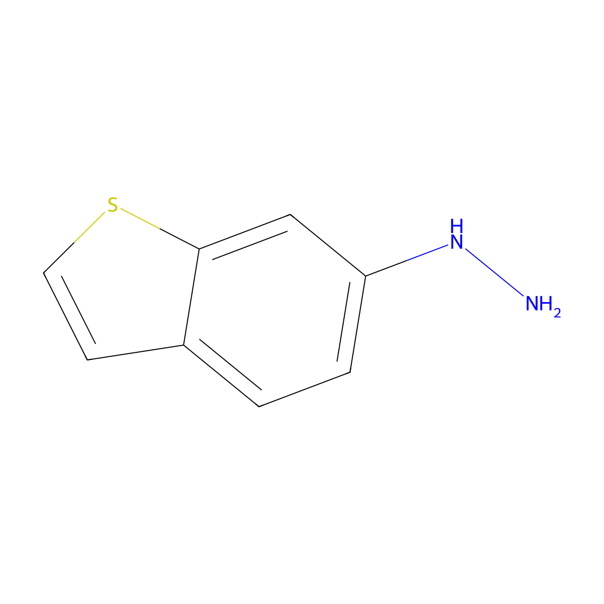 (1-Benzothiophen-6-yl)hydrazine molecular structure, CAS 2137591-24-1