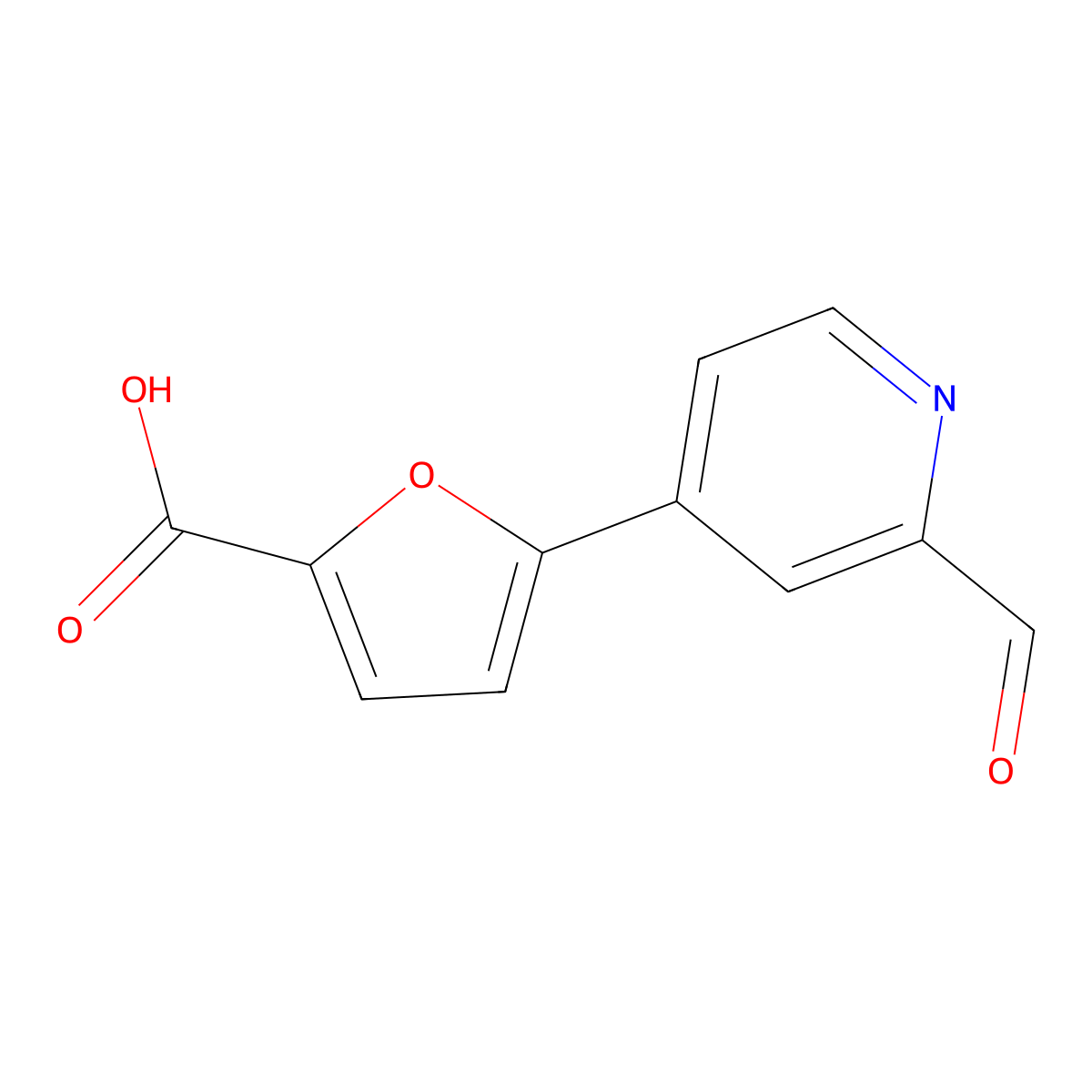 5-(2-Formylpyridin-4-yl)furan-2-carboxylic acid molecular structure, CAS 2137591-57-0