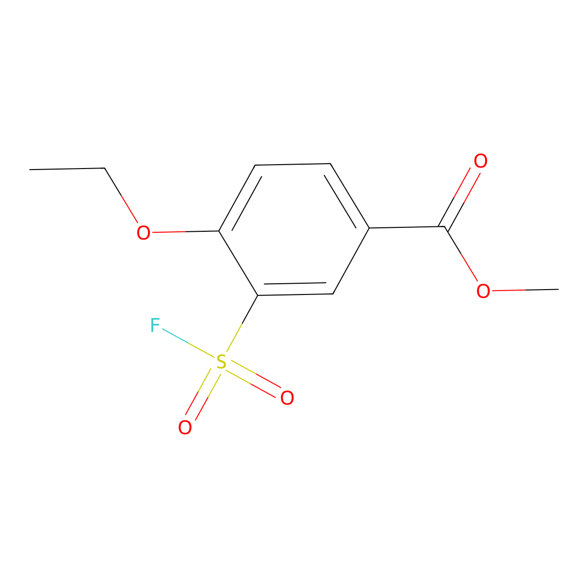 Methyl 4-ethoxy-3-(fluorosulfonyl)benzoate molecular structure, CAS 2137591-58-1