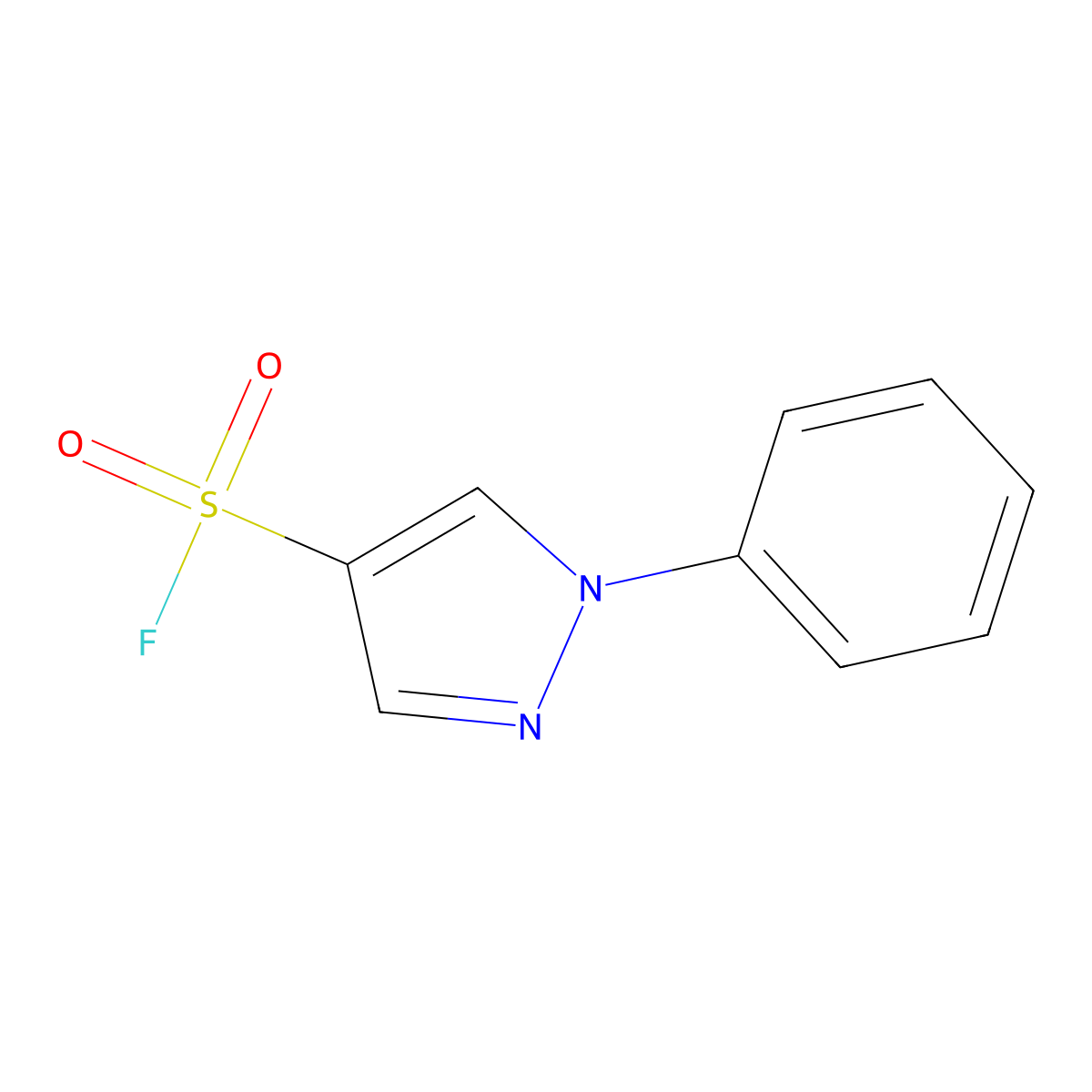1-Phenyl-1H-pyrazole-4-sulfonyl fluoride molecular structure, CAS 2137592-32-4