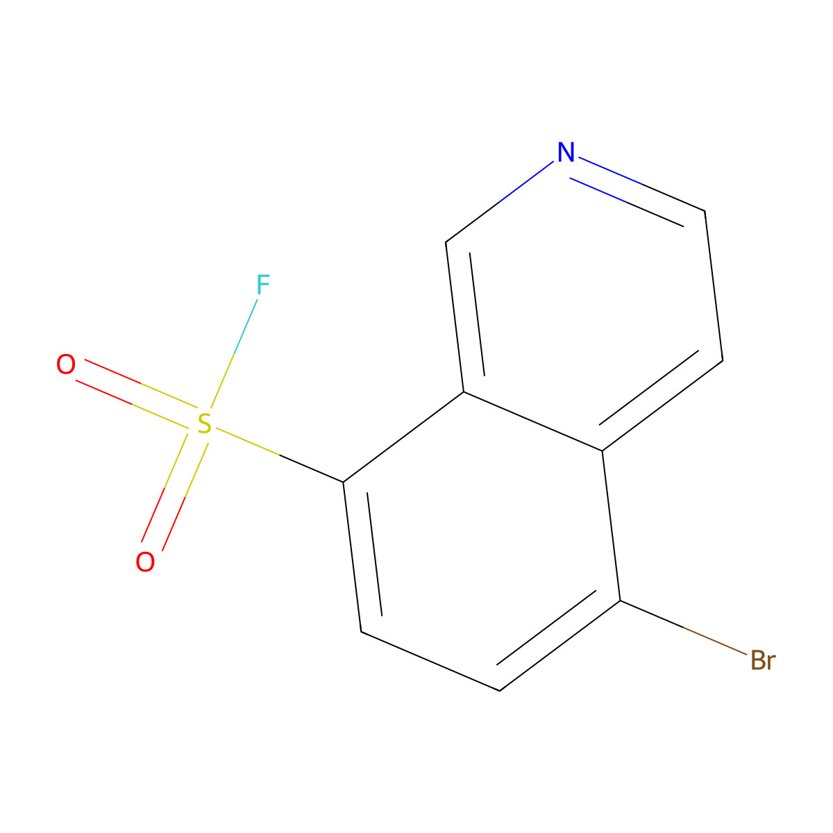 5-Bromoisoquinoline-8-sulfonyl fluoride molecular structure, CAS 2137592-35-7
