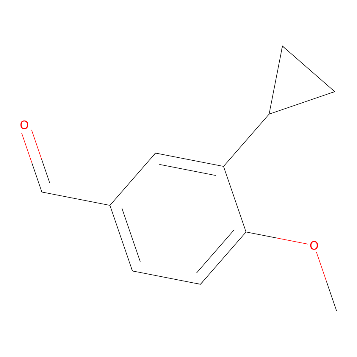 3-Cyclopropyl-4-methoxybenzaldehyde molecular structure, CAS 2137592-64-2