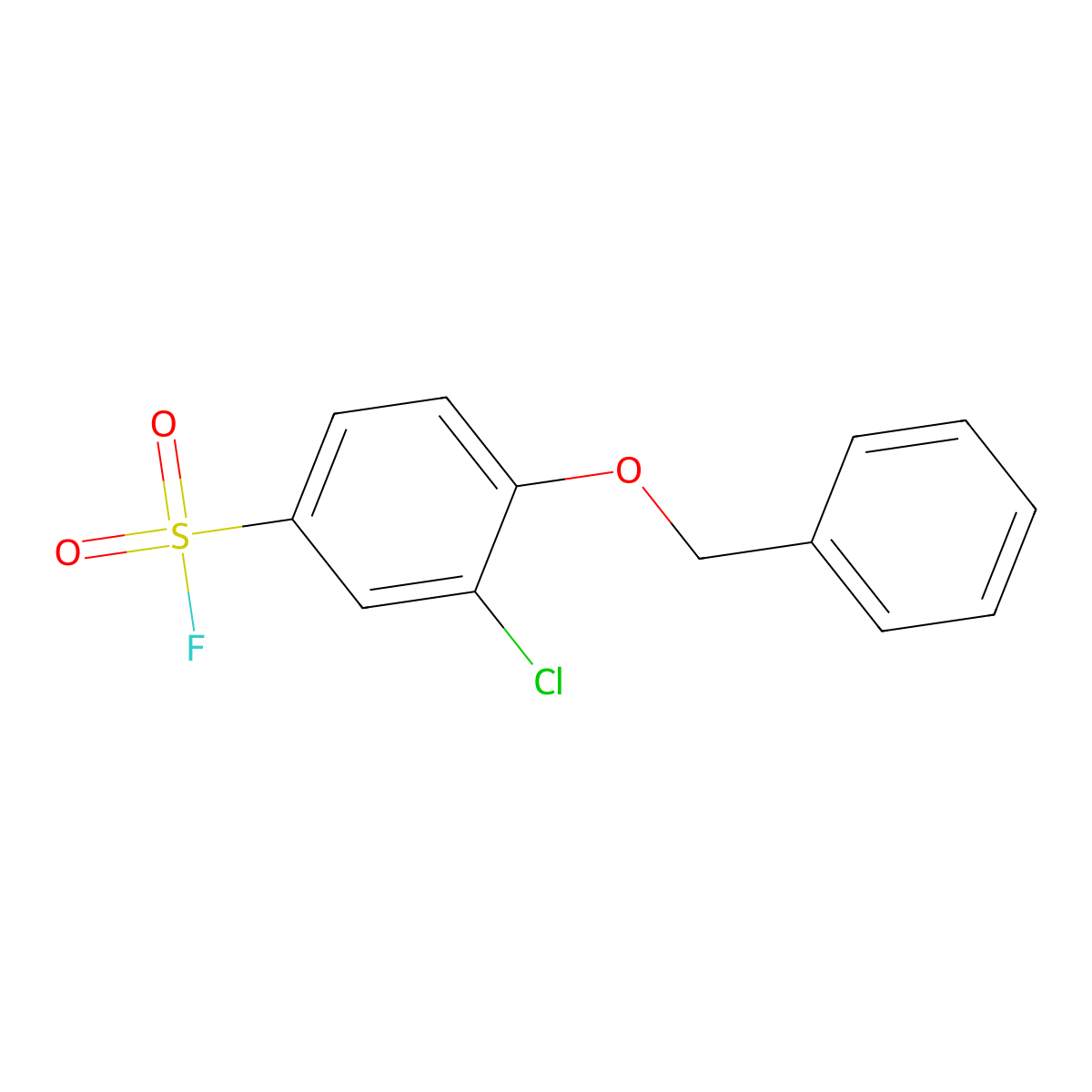 4-(Benzyloxy)-3-chlorobenzene-1-sulfonyl fluoride molecular structure, CAS 2137592-88-0